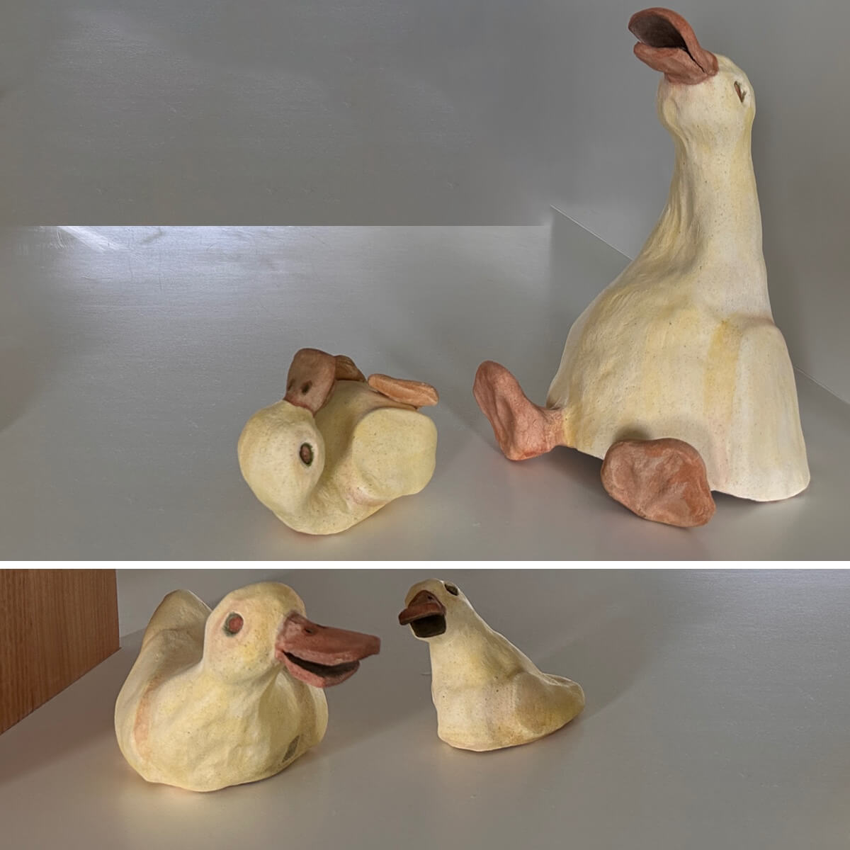 Student sculpture titled “Make a Splash: Ducks”