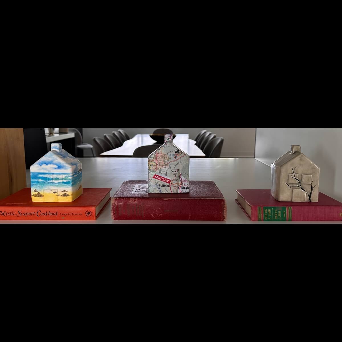 Student sculpture titled “Finding Home”