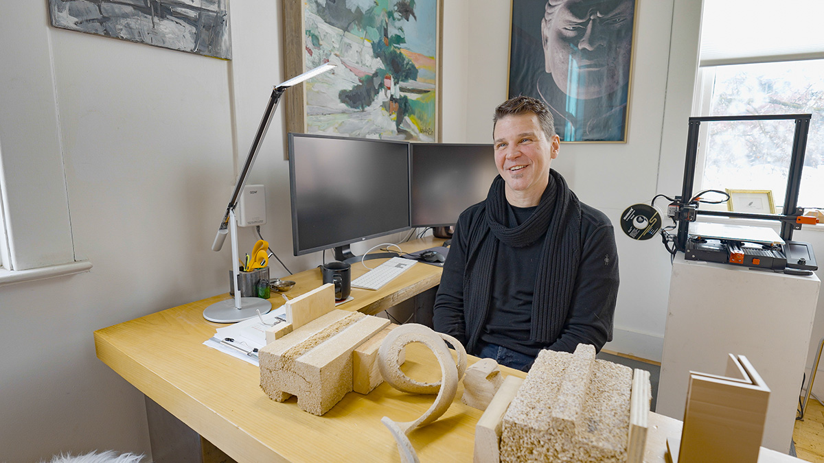 Faculty discusses Techno Log with samples.